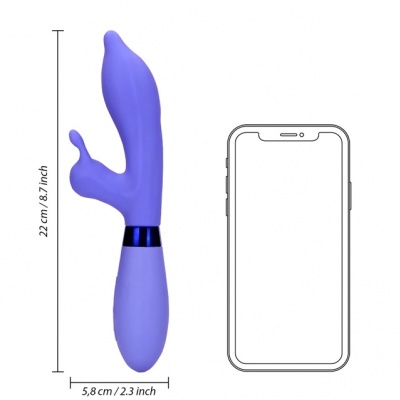 Loveline Silicone Pointed Rabbit Vibrator (paars)