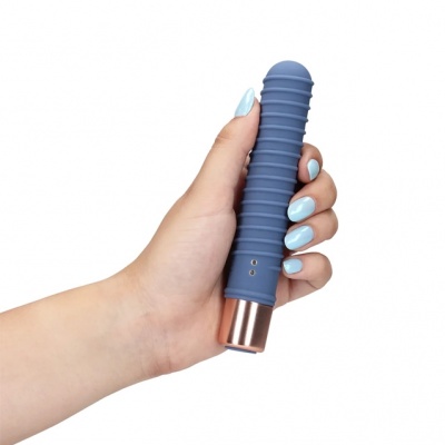 Loveline Geribbelde mini vibrator (Blue Horizon)
